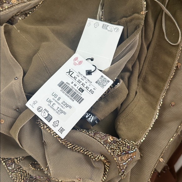 ZARA EMBROIDERED BEADED TULLE DRESS (missing some beaded) - Picture 13 of 15